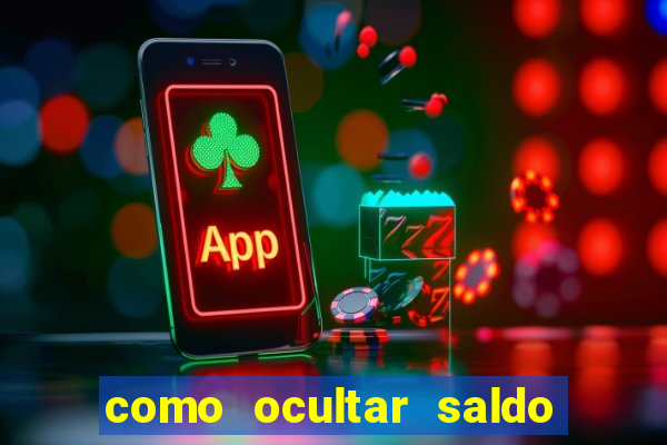 como ocultar saldo na betfair